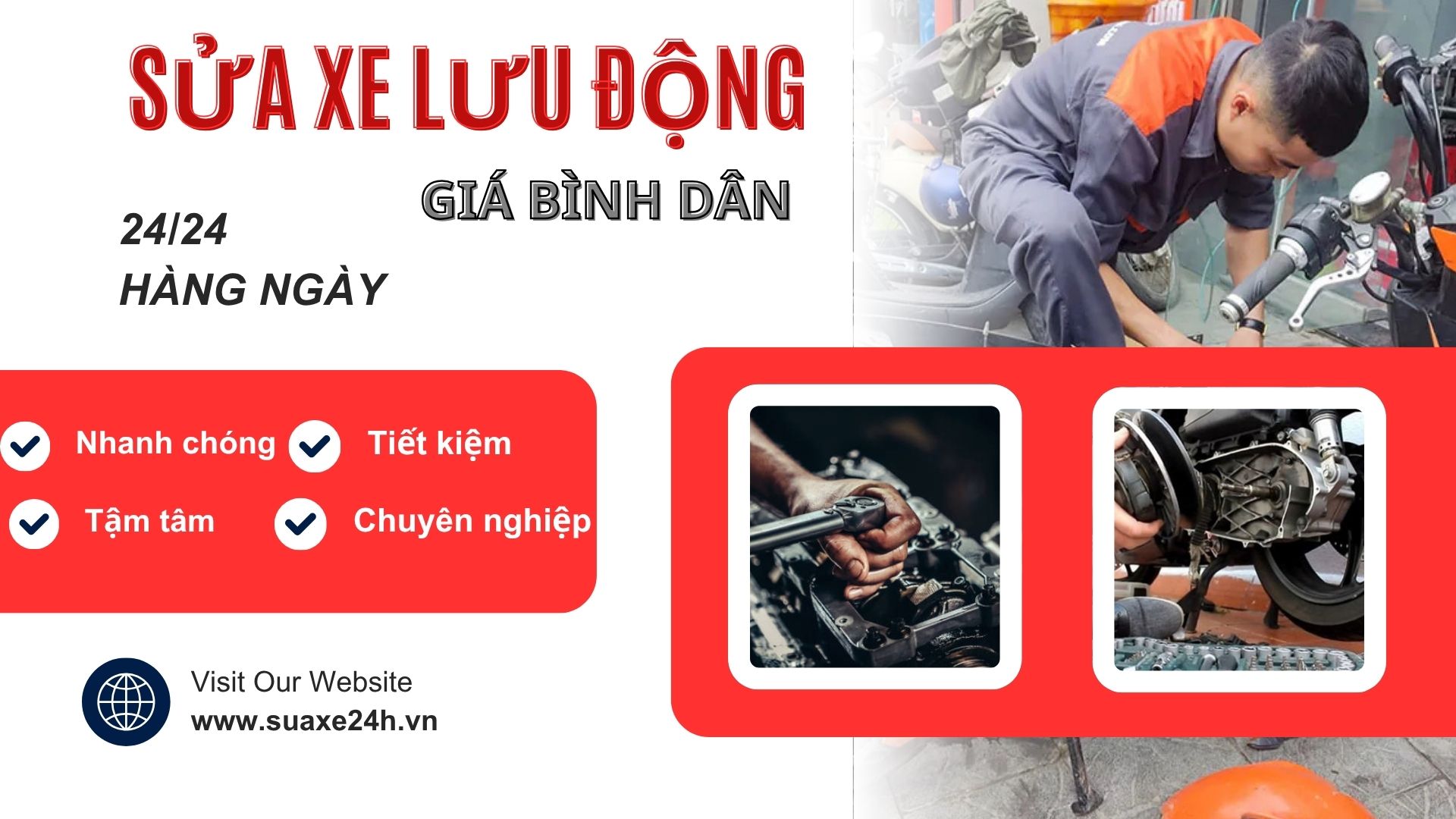 dịch vụ sửa xe lưu động