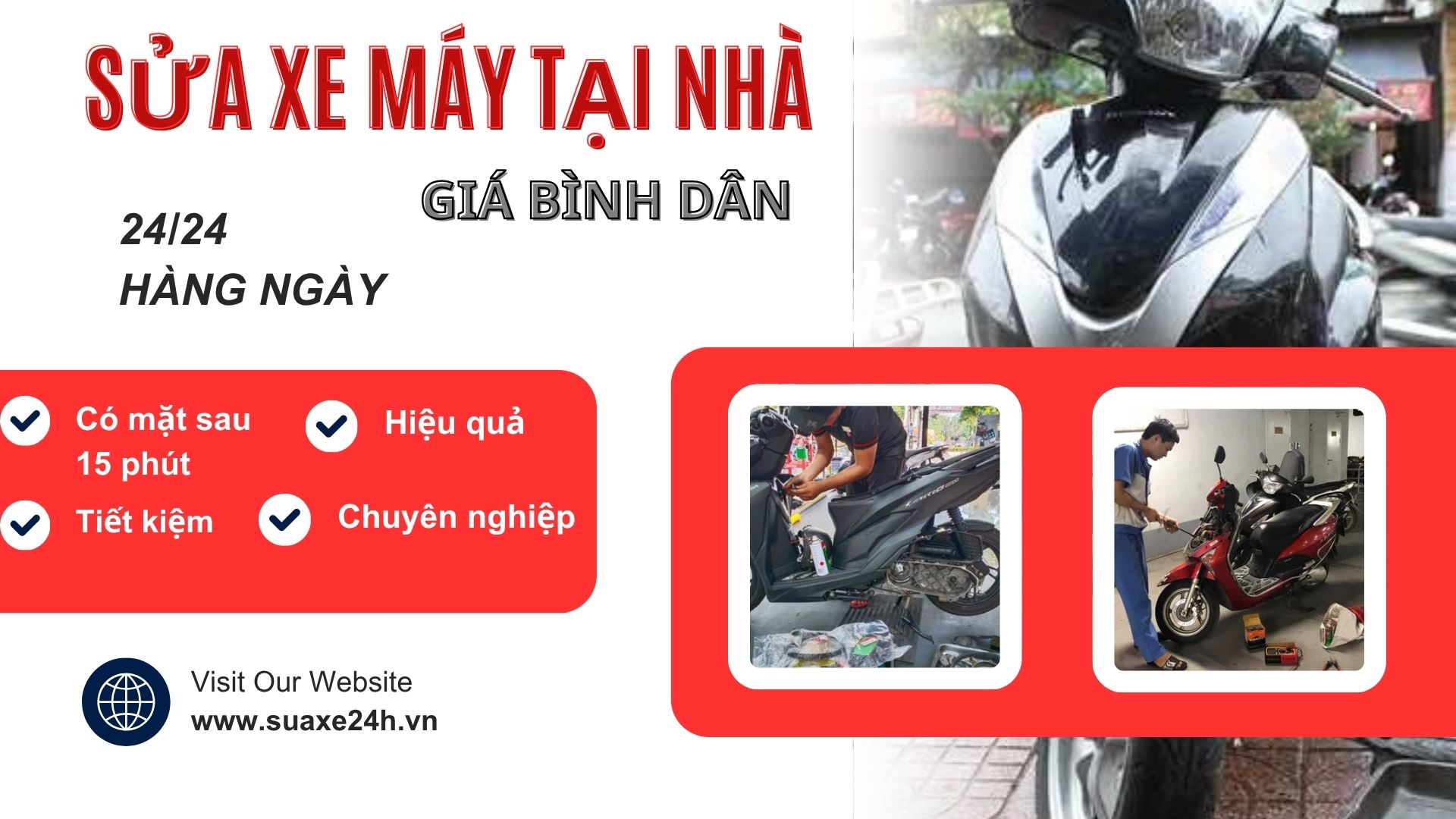 sửa xe máy tại nhà